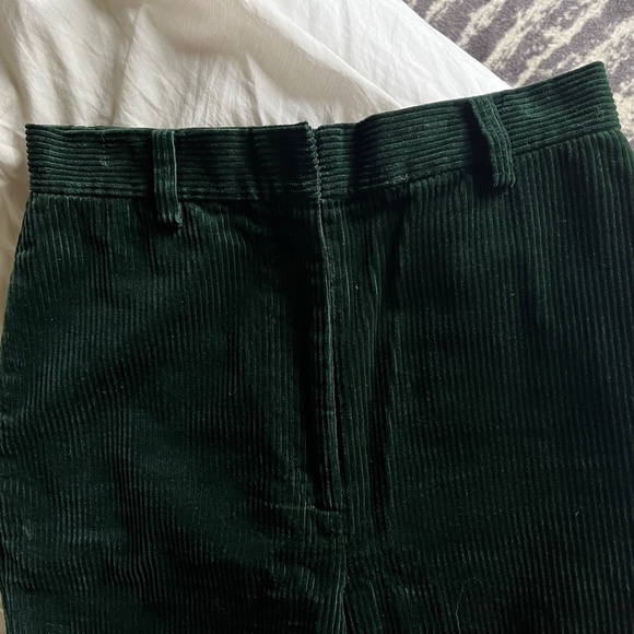 & Other Stories wide wale forest green corduroy pants - Picture 9 of 11